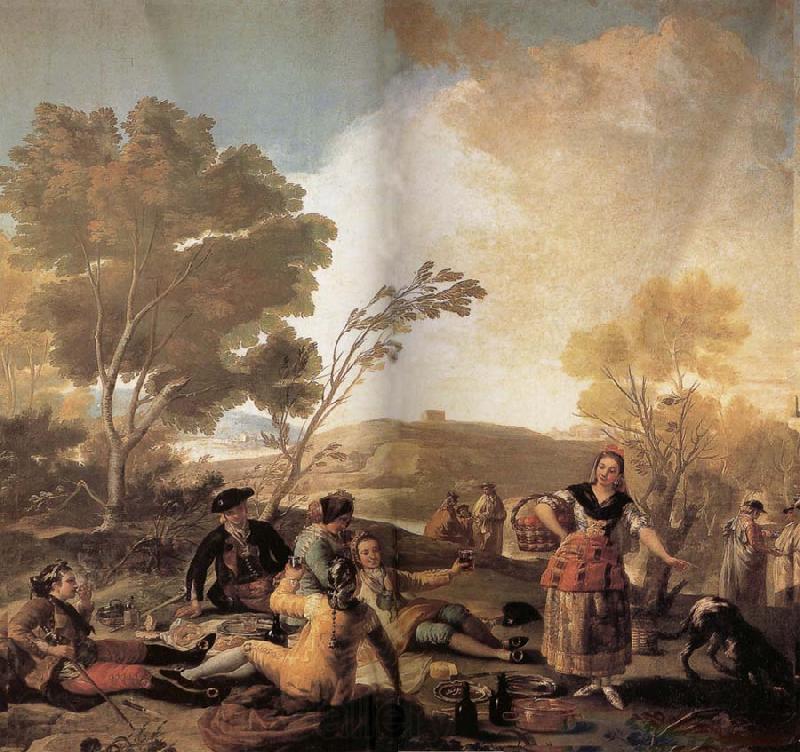 Francisco Goya The Picnic Norge oil painting art
